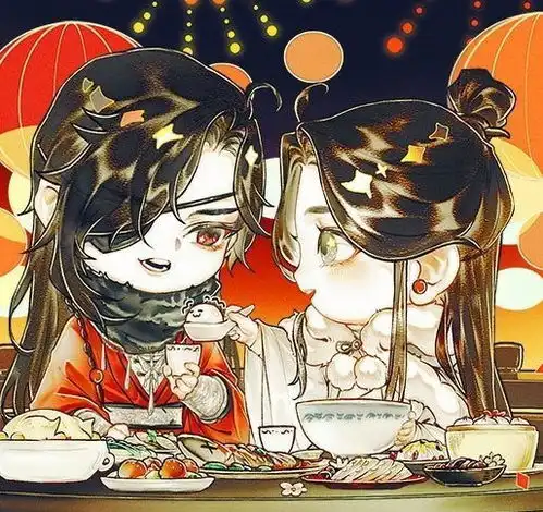 天官赐福灰灰笔下的萌团子谢怜超可爱,花花小脸一红叫哥哥