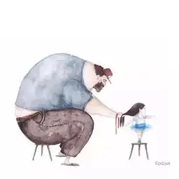一组老爸和女儿的漫画,女儿果然是老爸上辈子的情人啊