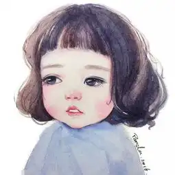 水彩小萝莉,萌死人不偿命