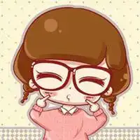 戴眼镜两个辫子的卡通头像微信头像图片大全
