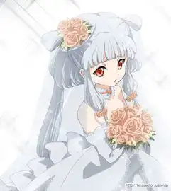 求红瞳银发白衣的古装少女图片