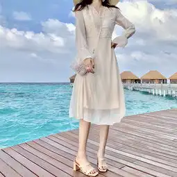 小清新仙女裙法式少女裙过膝裙子春2019新款连衣裙