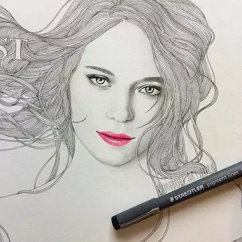 坚持画画一年的韩国美女,她画出了唯美插画,真的好美啊