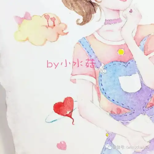 twins玩绘儿星空系少女水彩绘制步骤图
