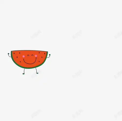 西瓜卡通水果可爱创意素材卡通西瓜素材