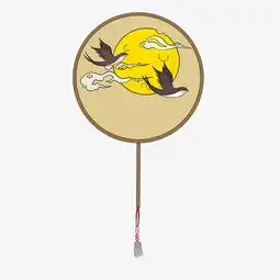 中国风古典美人扇燕子手绘插画图片素材其他格式下载动漫人物大全