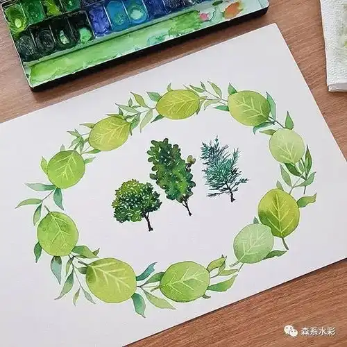 森林系女孩小清新水彩插画,带你走进自然的生活