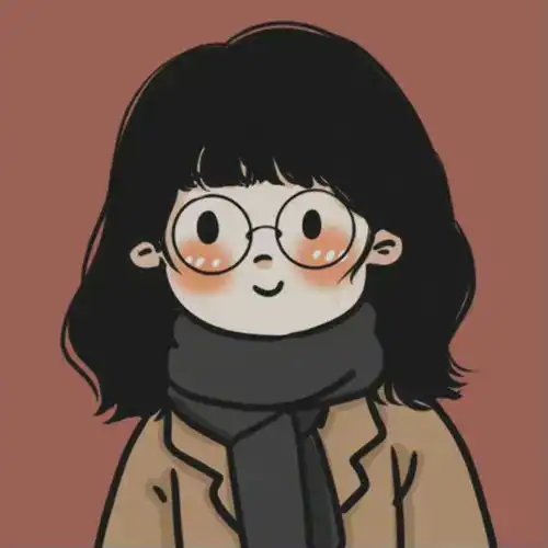 超可爱的女生插画头像,和秋天更搭