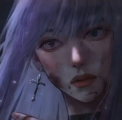 女头油画版女生头像三