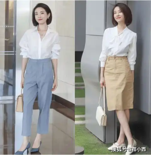 40岁女人怎么穿衬衫才优雅建议借鉴这组搭配模板,每套都气质款