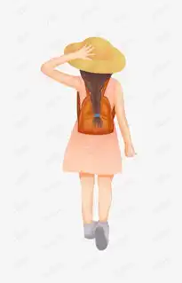 手绘女孩背影插画素材图片免费下载高清psd千库网图片编号10924944