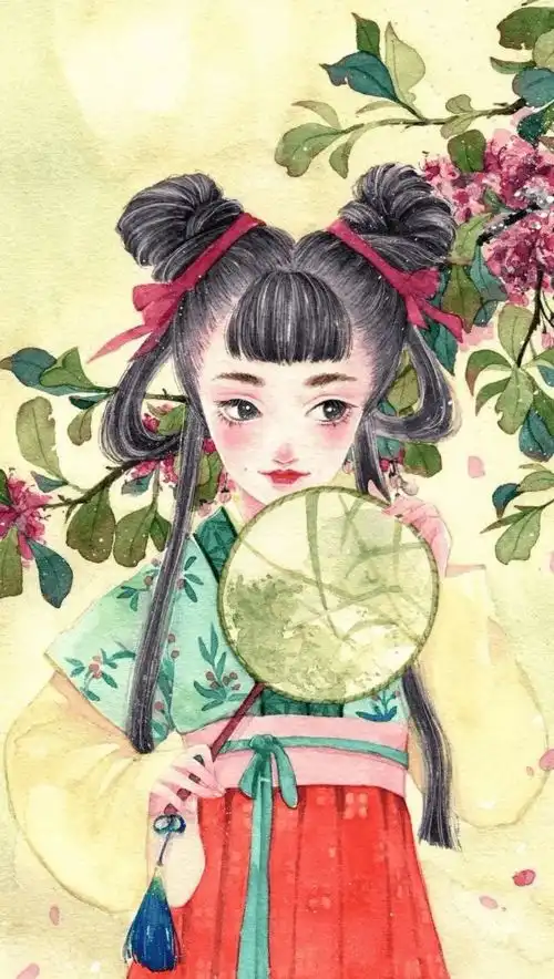 水彩画手绘少女心爆棚的水彩插画