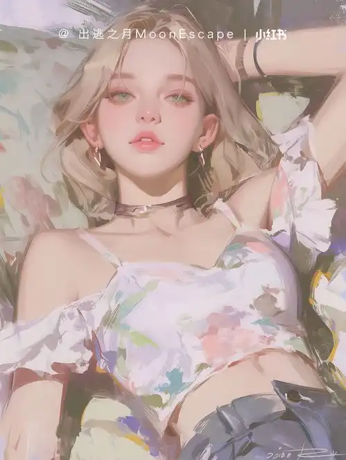 油画少女5油画风人像