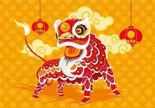中国舞狮喜庆矢量背景图片素材模板下载3.69mb元旦丨春节丨元宵大全