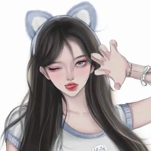 动漫绘画女头今年不谈对象