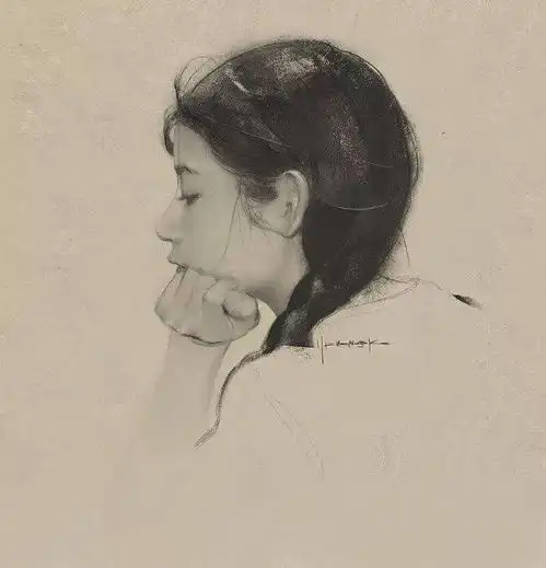 他山之石人国人画师崛起大神用ps画素描,潇洒的笔触展现女性神韵,狂吸8万粉