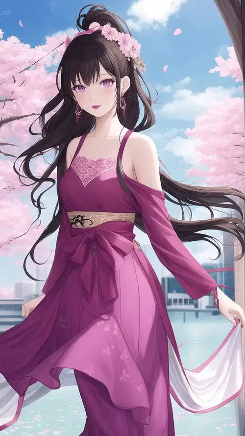 ai绘画二次元美女,古风的美