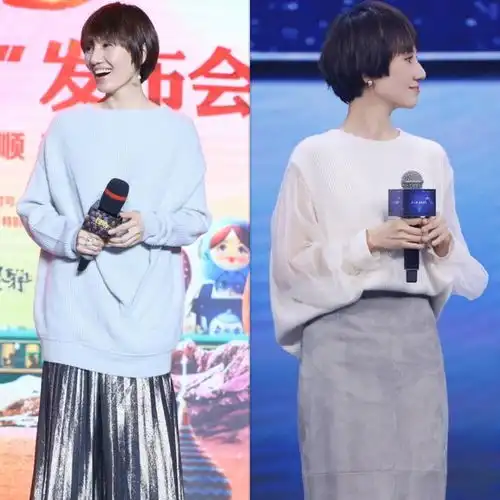 女人到了中年,放弃卫衣配牛仔裤吧瞧袁泉陈数,这样穿多气质