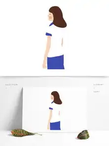 卡通扁平女学生背影原创元素图片素材其他格式下载其他大全