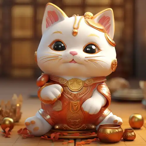 立体可爱卡通招财猫素材图片海报设计下载请至来源处