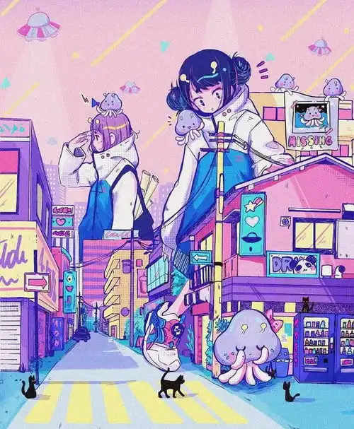 个性甜酷少女,插画师crisalys作品欣赏