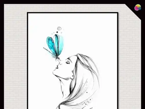 手绘现代简约美女插画玄关装饰画电视背景墙图片设计素材高清模板下载31.31mb人物装饰画大全
