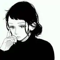 黑色主调的个性手绘头像黑白的承诺还未感慨