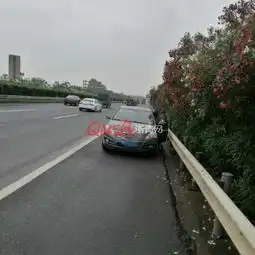 停高速看别人开车女司机车子失控不敢再开了
