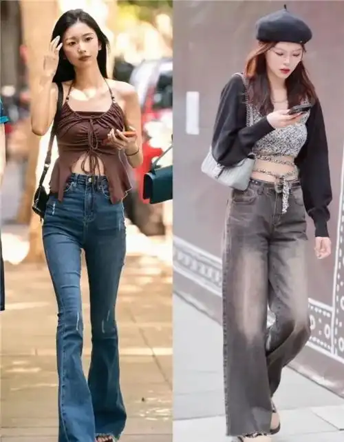 被杭州女生露脐装惊艳搭配高腰裤特显高,堪称小个子教科书