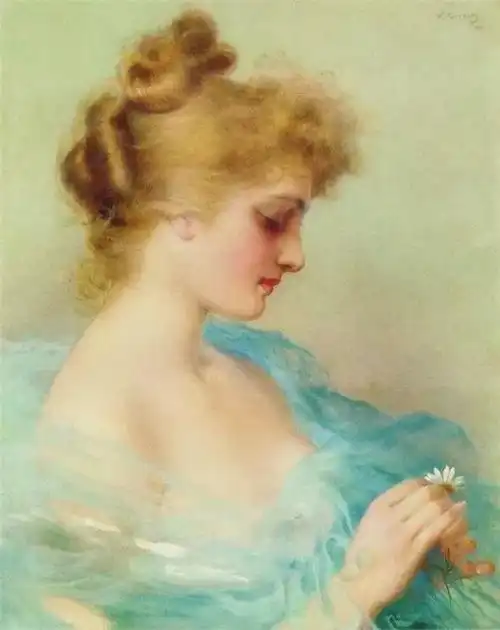 意大利画家维托里奥油画里的贵族女性,真美