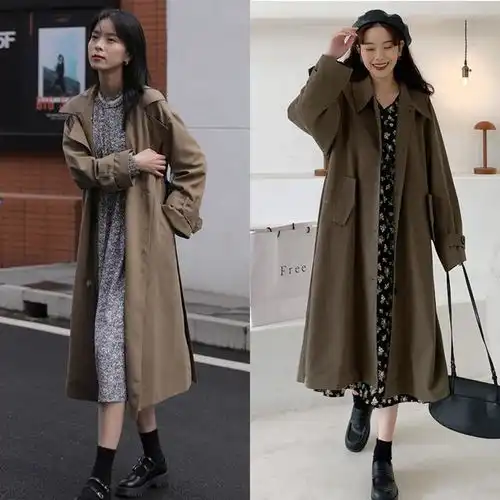春天流行的风衣裙子穿搭,知性优雅又帅气,时髦又有女人味