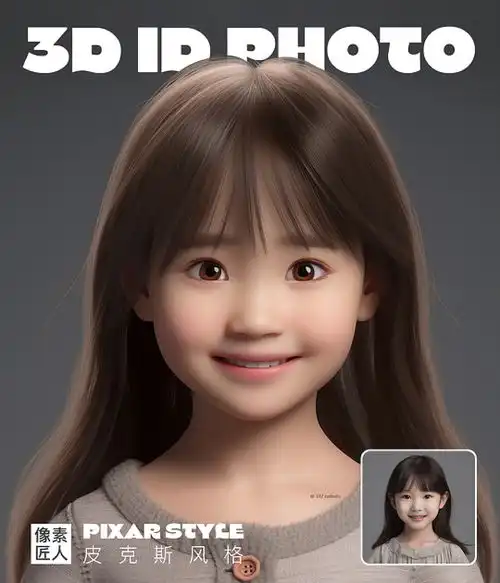 ai智能生成卡通儿童证件照