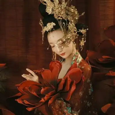 红衣古风女头像