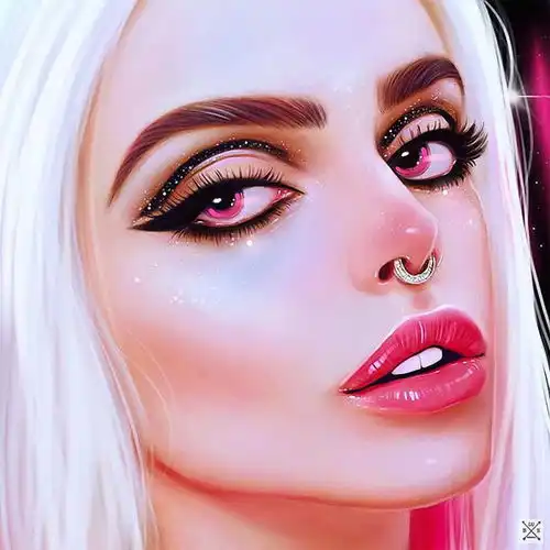 插画设计欣赏juliarazumova女性肖像插画设计作品欣赏