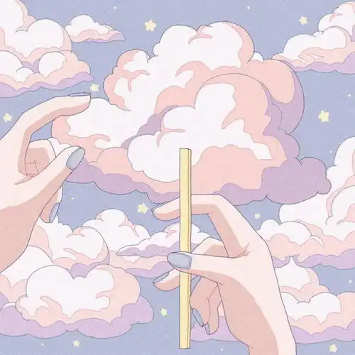 画师这种粉色的壁纸,画风好少女心啊