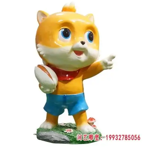 玻璃钢块面彩绘松鼠雕塑苏州玻璃钢雕塑松鼠制作厂家