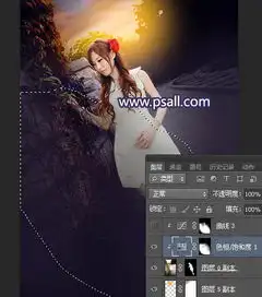 图片增强逆光效果教程ps给围墙边的女孩加上昏暗的暖色逆光