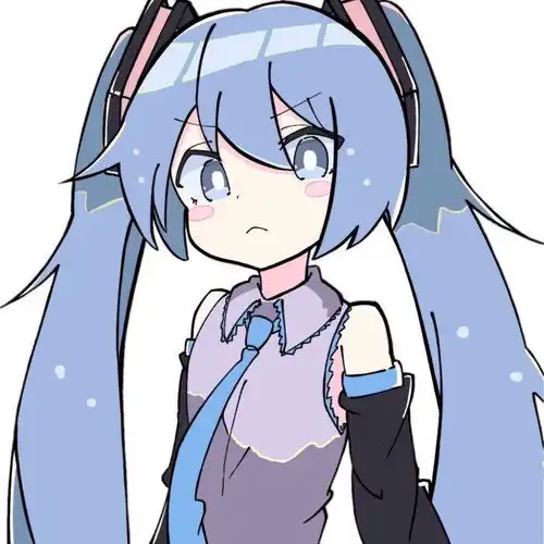 头像蓝色系初音未来动漫女头像