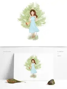 文艺女生手绘插画素材图片素材其他格式下载互联网图标大全