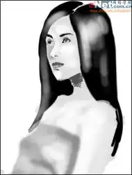 用photoshop快速打造美女肖像速写