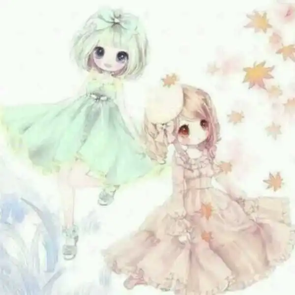 安静动漫少女下半身裙摆