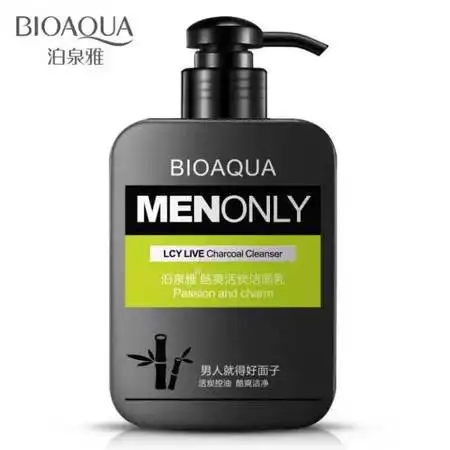 泊泉雅男士酷爽活炭洁面乳控油洗面奶深层清洁去黑头护肤品