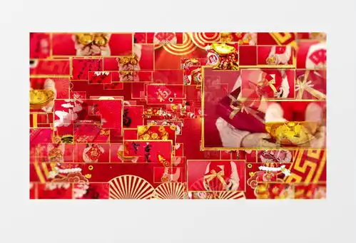 2022喜庆中国风虎年新年照片汇聚开场片头ae模板视频素材下载aep格式熊猫办公