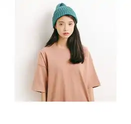 洋湖轩榭纯色加厚棉质短袖t恤女2019春新款女装宽松圆领上衣a