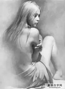 唯美女人体素描画欣赏乌克兰画家denis.chernov