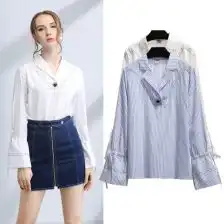 欧美女棉衬衫