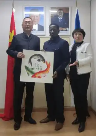 纳米比亚驻华大使馆和中名联书画家共做中华文化走向国际桥梁