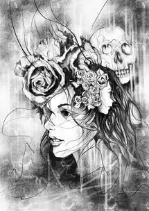 美女头像画