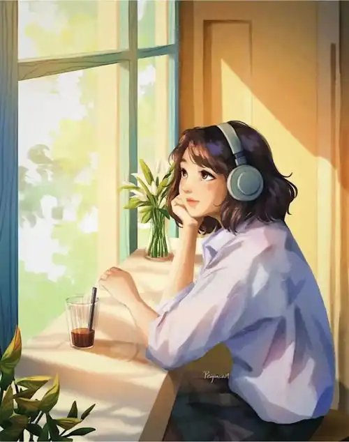 这组头像真的绝了,温暖明媚的女孩插画