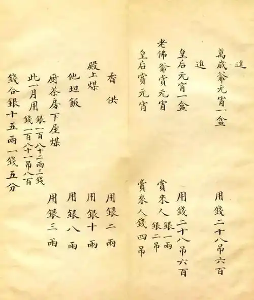 清朝瑾妃用小楷写的记账单,怎么样